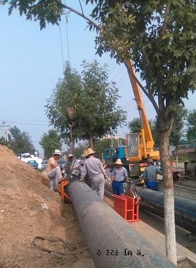山东省日照市供水系统630PE给水管拖拉管施工